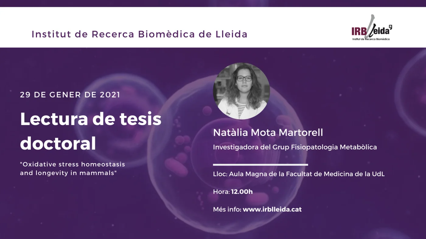 Doctoral thesis reading - Staff #IRBLleida
