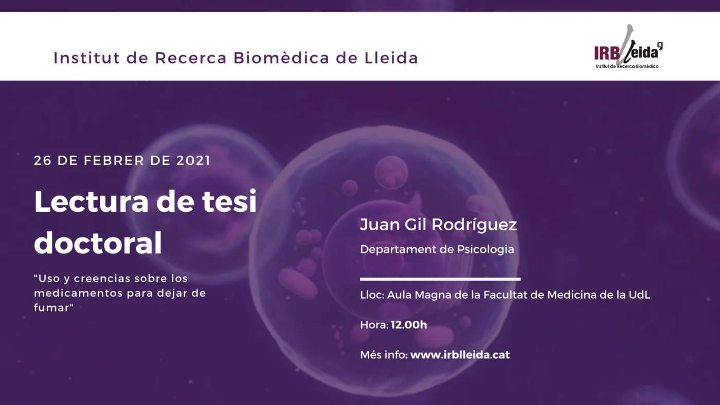 Lectura de tesi doctoral - Personal #IRBLleida