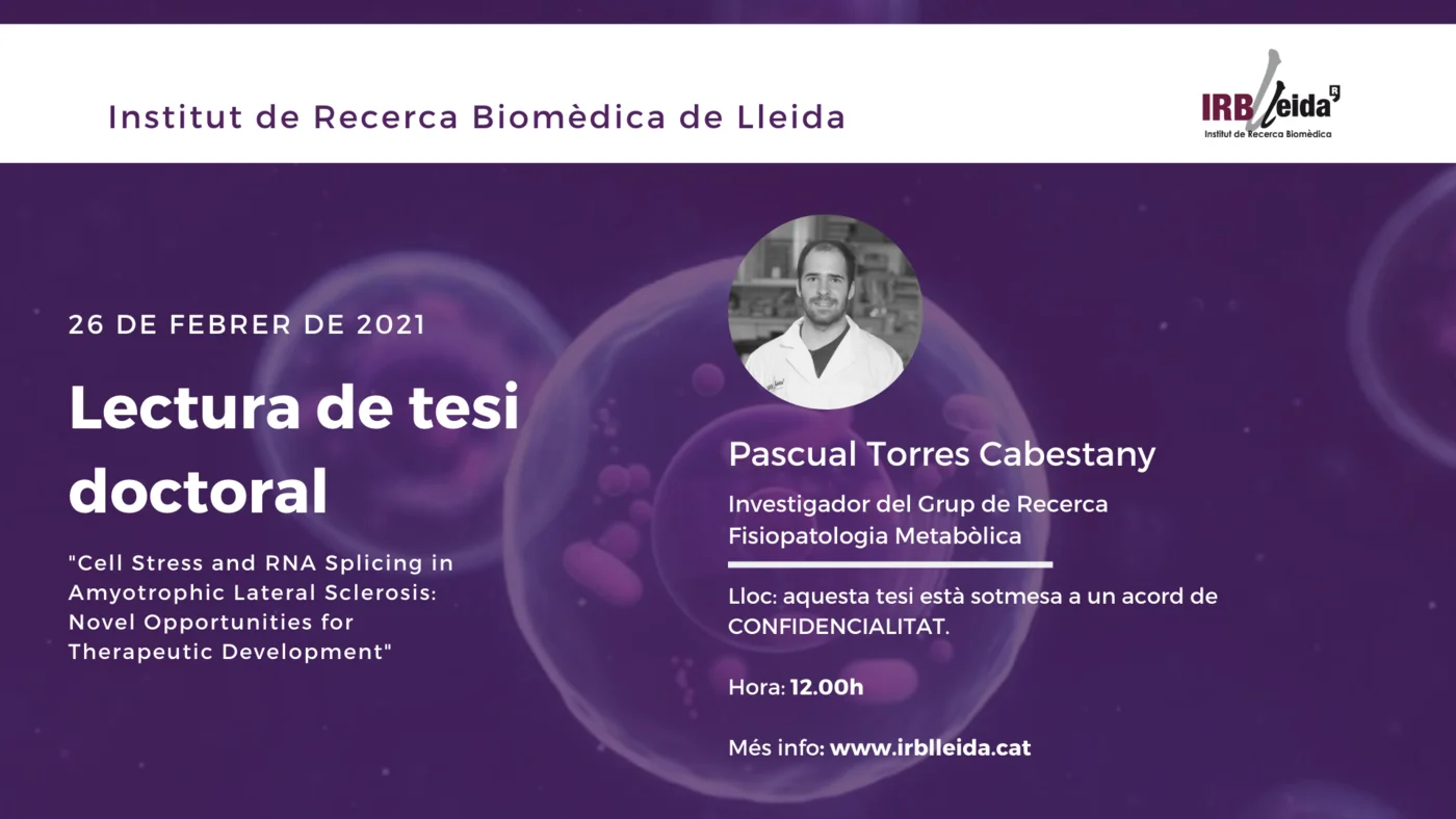 Doctoral thesis reading - Staff #IRBLleida