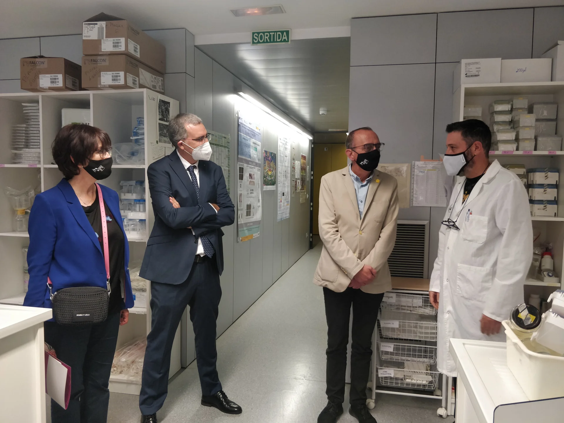 Visita del Paer en Cap, Miquel Pueyo, a l’Institut de Recerca Biomèdica de Lleida
