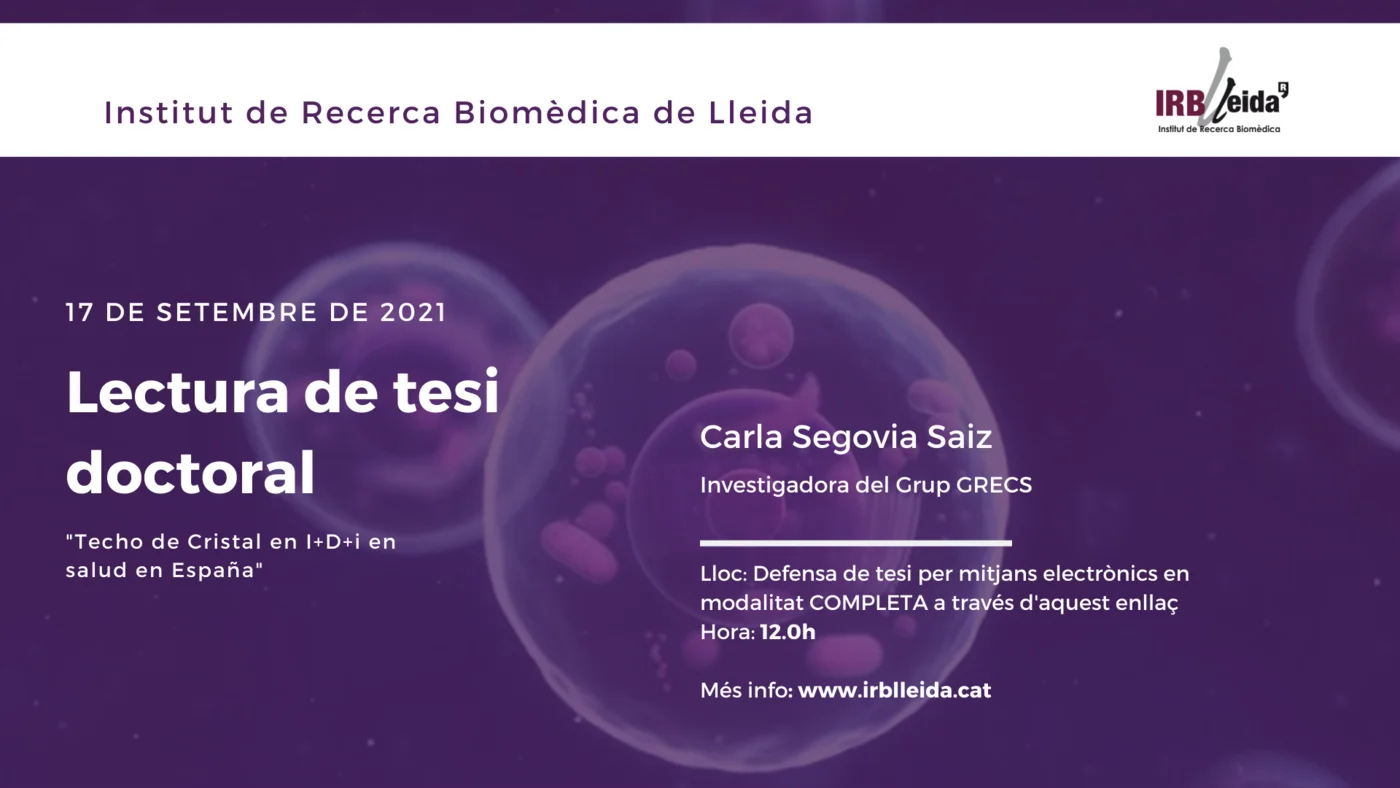 Doctoral thesis reading - Staff #IRBLleida