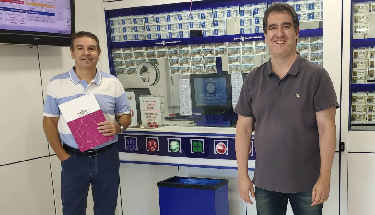 Renovación del acuerdo de colaboración con la Administración de Loterías N.º 1 de Lleida, Rosa de Ponent