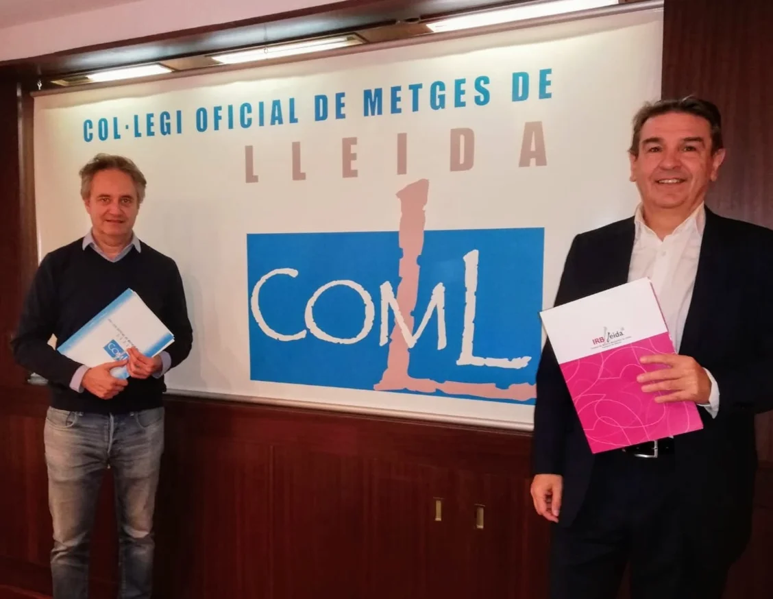 El Colegio Oficial de Médicos de Lleida renueva la colaboración con el IRBLleida