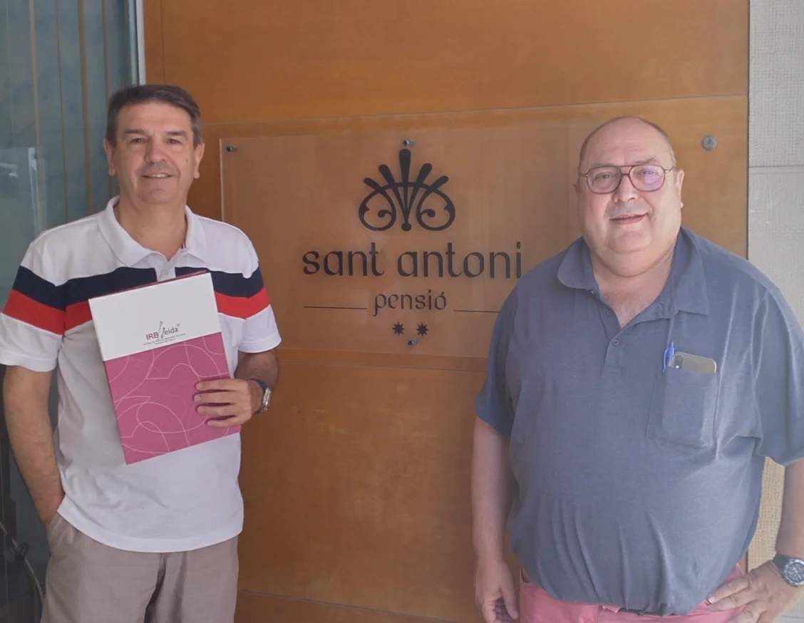 The Pensió Sant Antoni del Palau d'Anglesola renews its collaboration with the IRBLleida