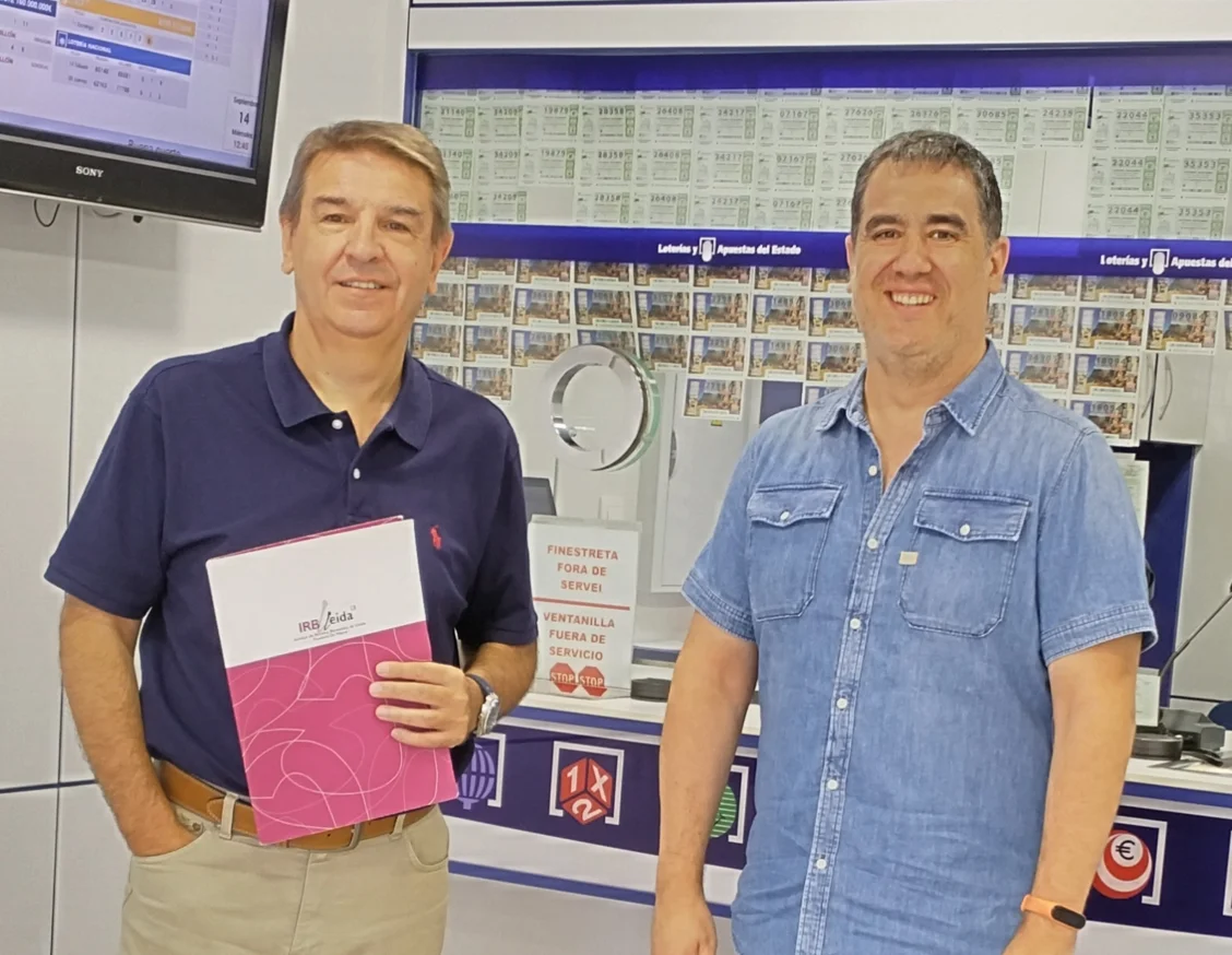 La Administración de Loterías Nº 1 de Lleida Rosa de Ponent renueva su colaboración con el IRBLleida 