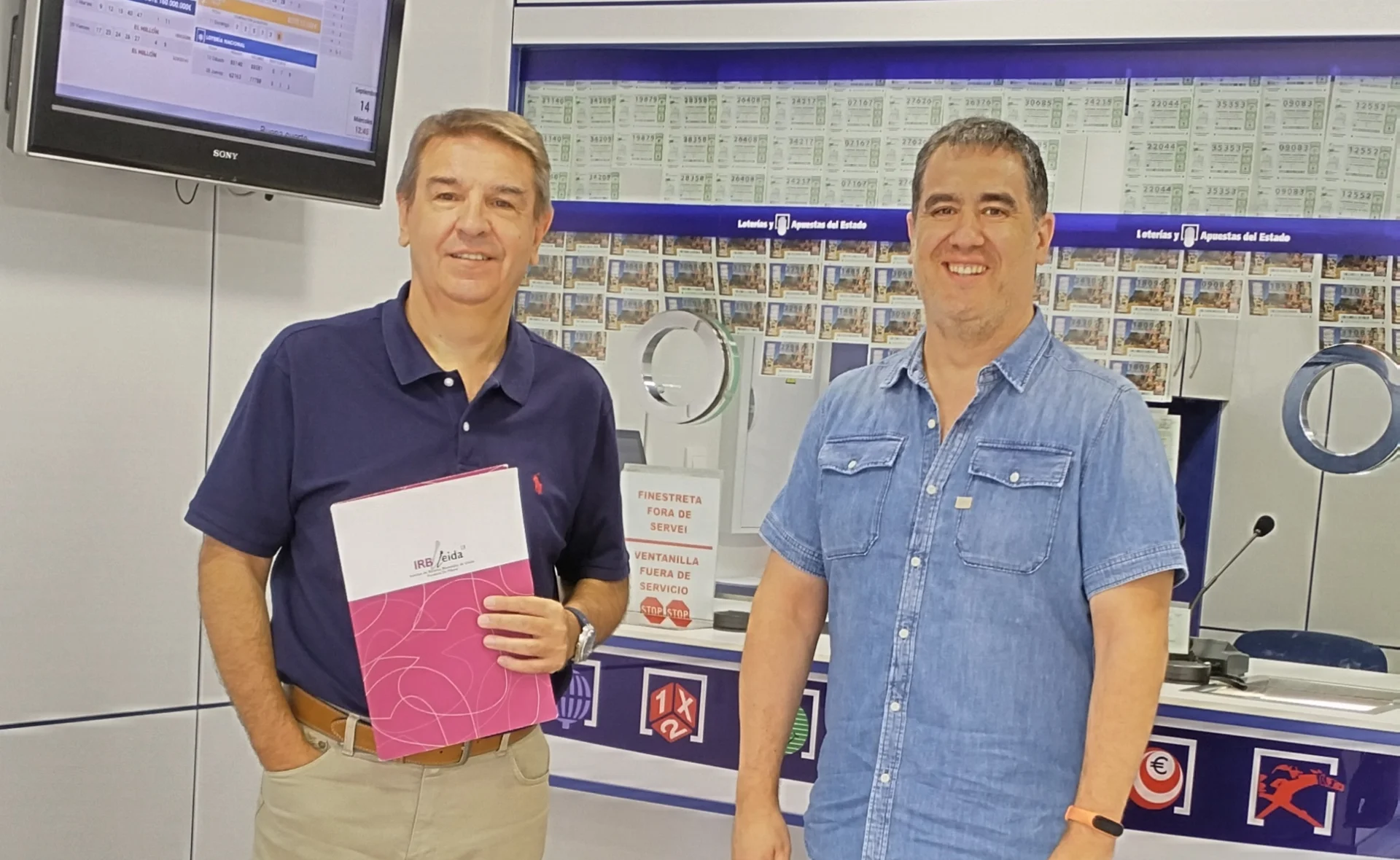 La Administración de Loterías Nº 1 de Lleida Rosa de Ponent renueva su colaboración con el IRBLleida 