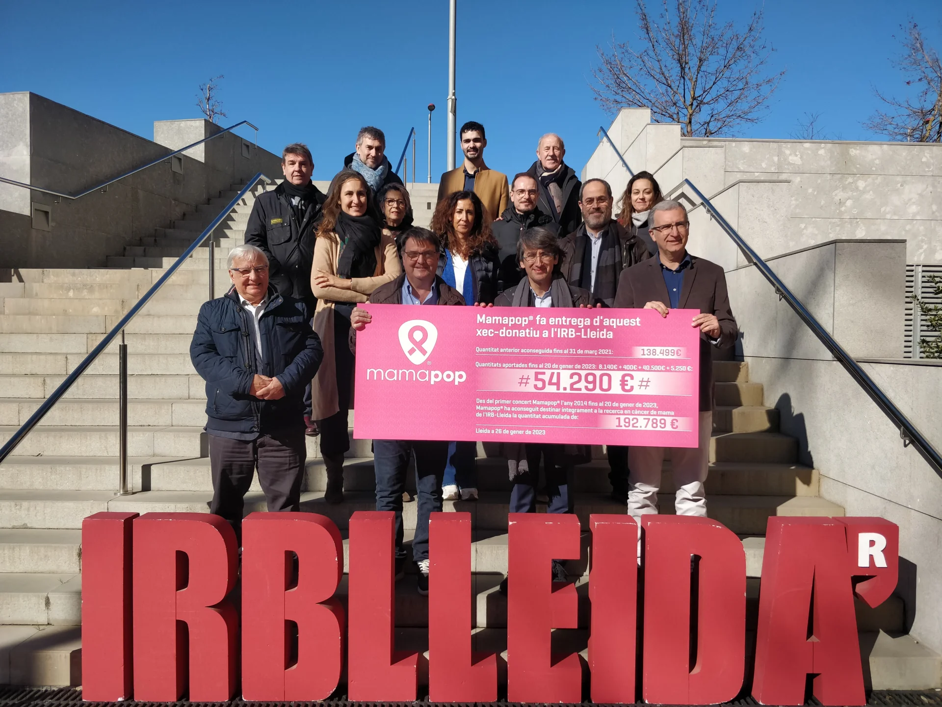 Mamapop aporta más de 192.000 euros en la investigación contra el cáncer de mama de Lleida