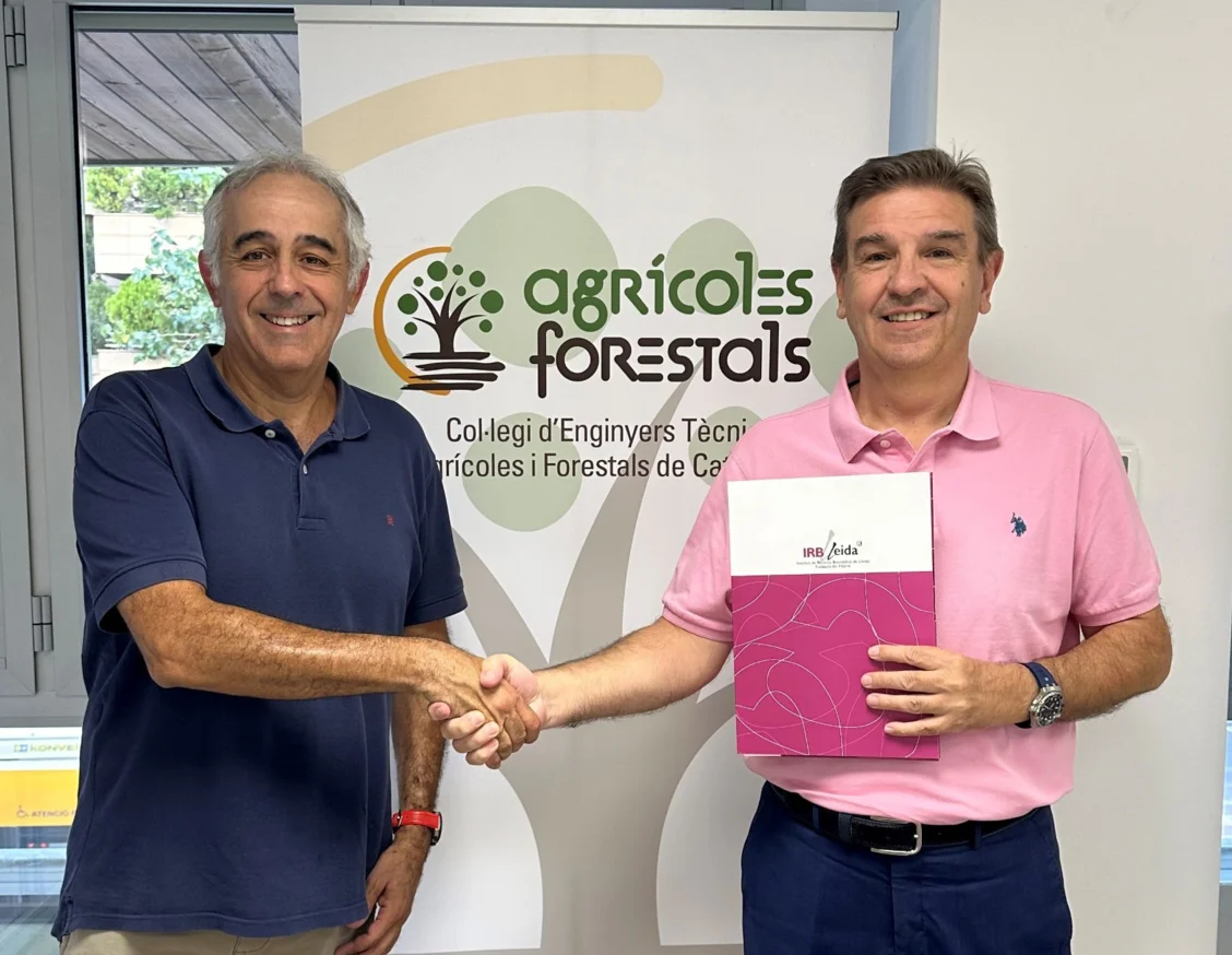 El Col·legi d’Enginyers Tècnics Agrícoles i Forestals de Catalunya (Delegación de Lleida) renueva su colaboración con el IRBLleida