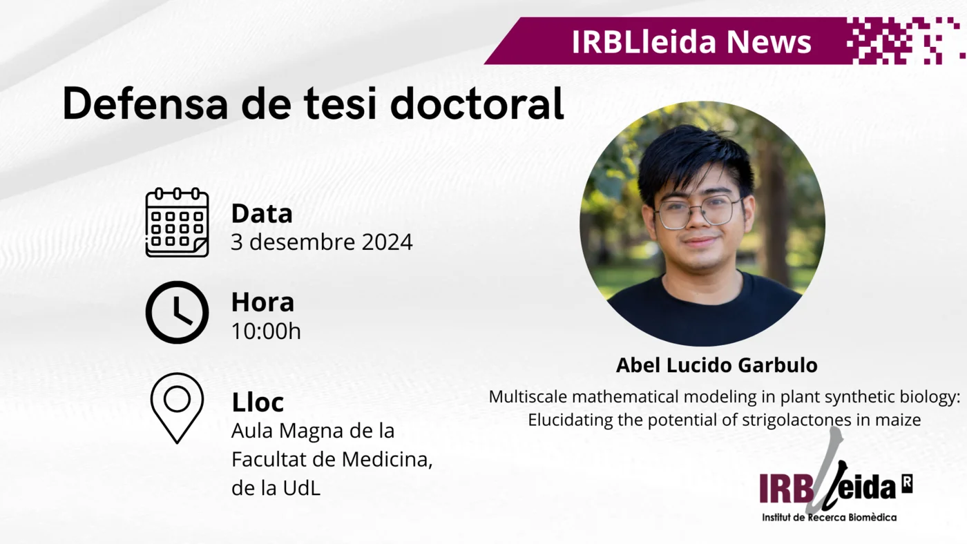 Lectura de tesis doctoral - Personal #IRBLleida