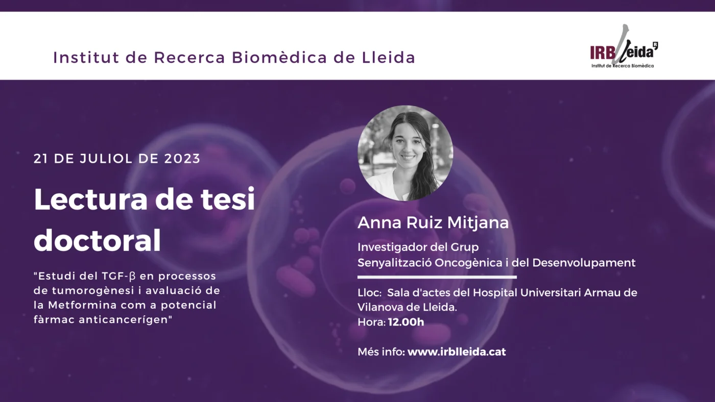 Lectura de tesi doctoral - Personal #IRBLleida