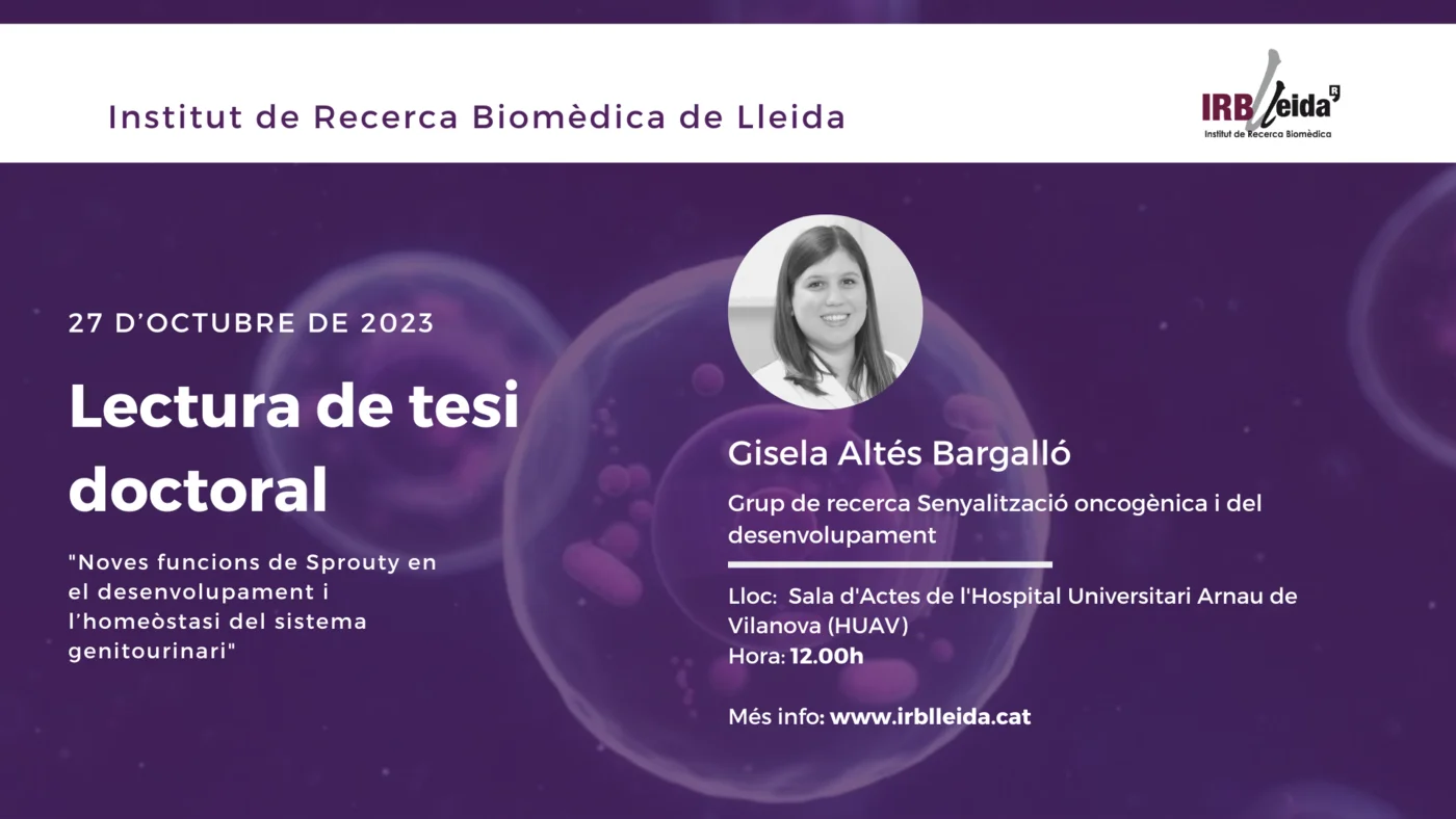 Doctoral thesis reading - Staff #IRBLleida