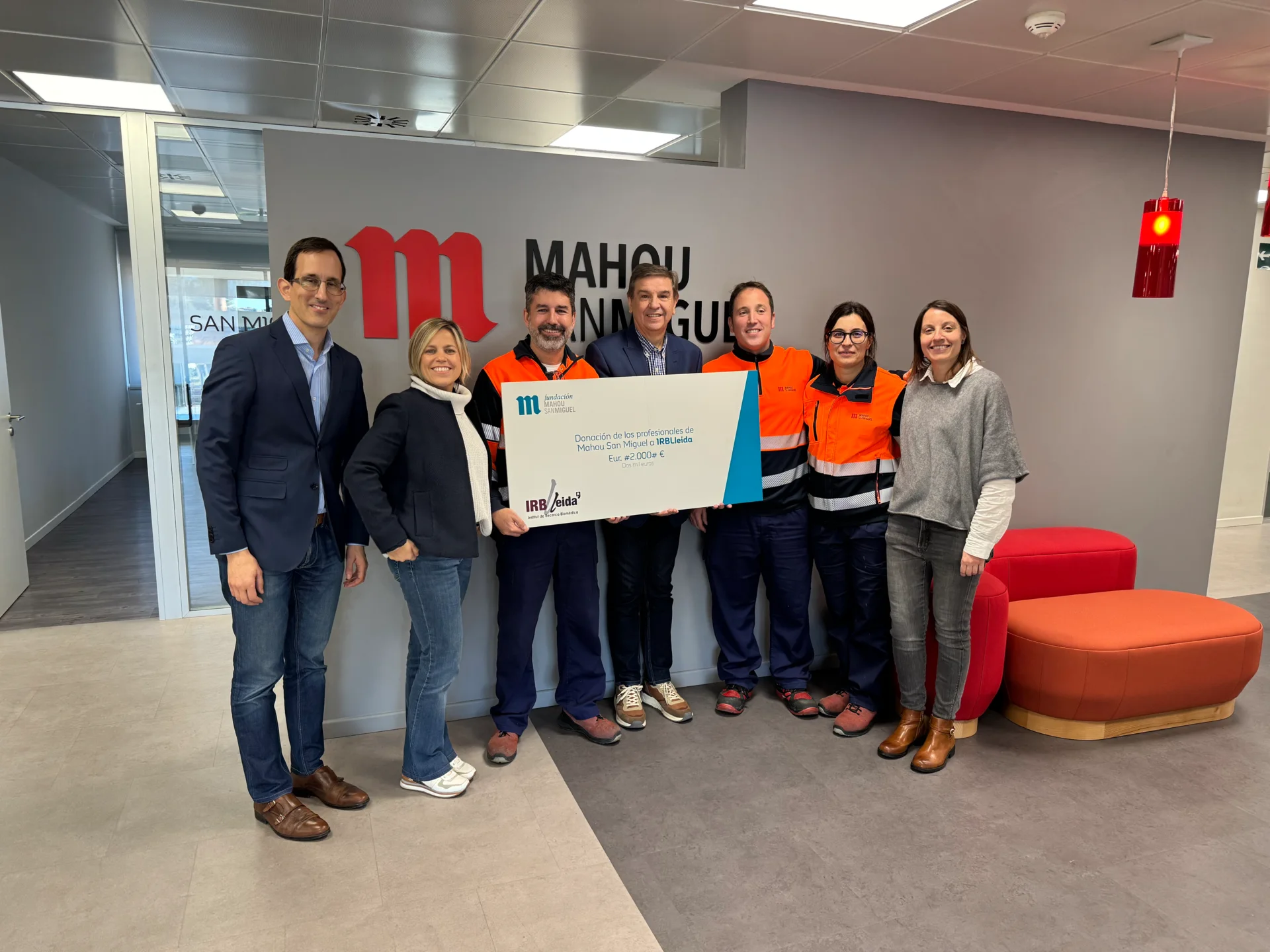 La Fundación Mahou San Miguel renueva su colaboración con IRBLleida con una aportación de 2.000 euros