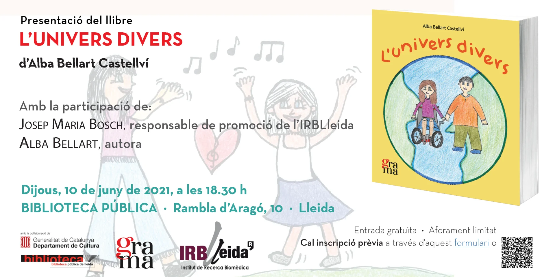 Presentación del libro 'L’univers divers' sobre enfermedades minoritarias en la Biblioteca Pública de Lleida