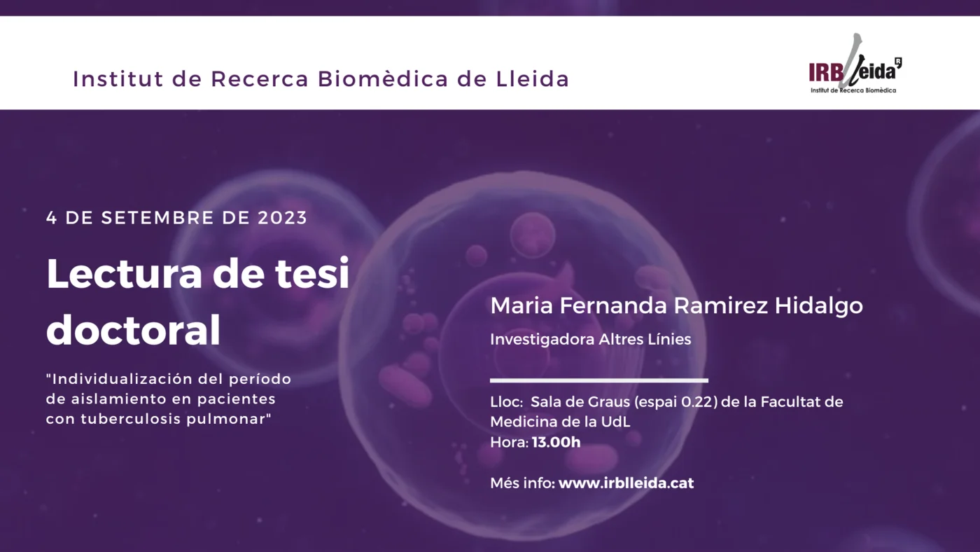 Lectura de tesis doctoral - Personal #IRBLleida