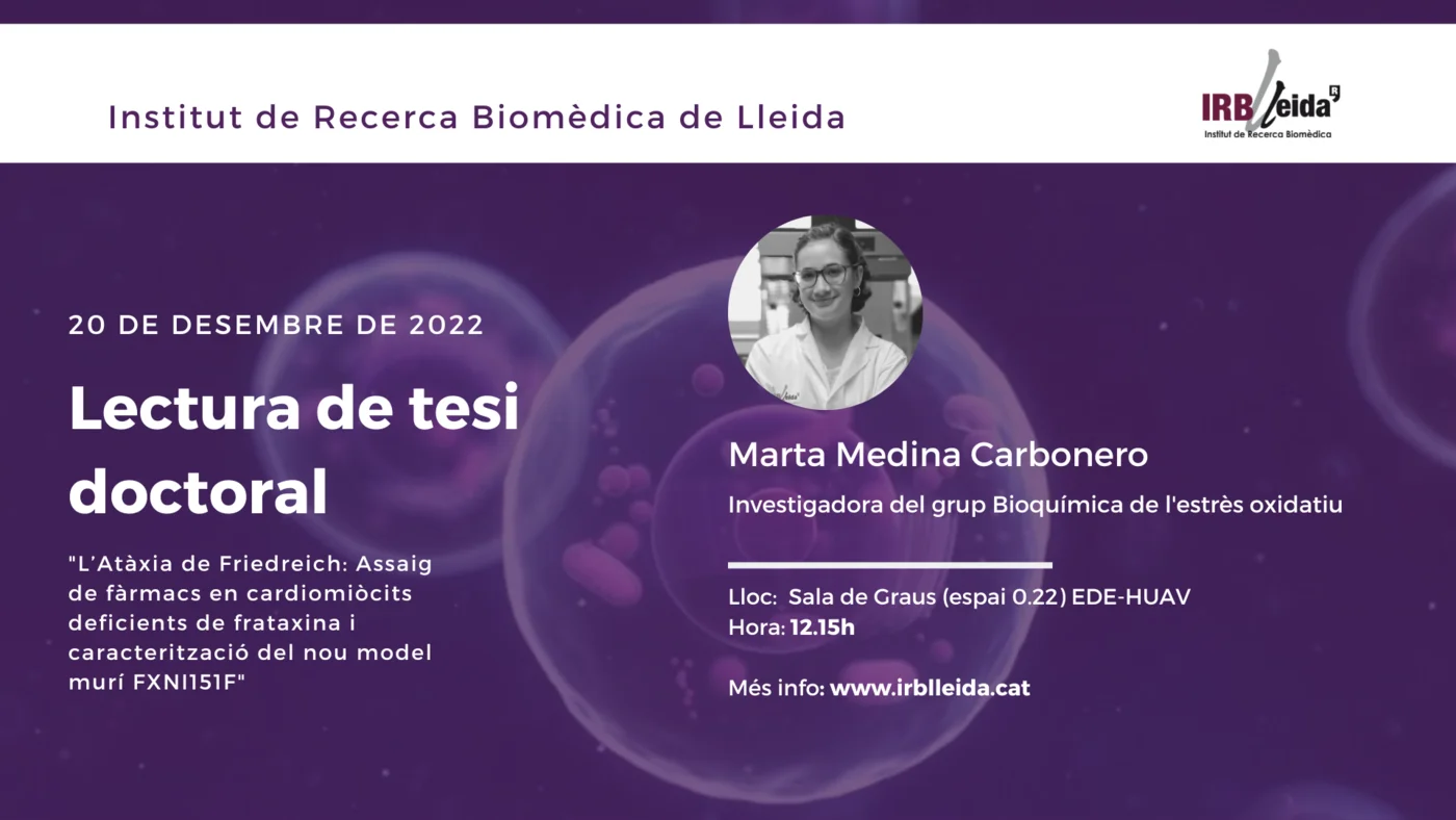 Doctoral thesis reading - Staff #IRBLleida