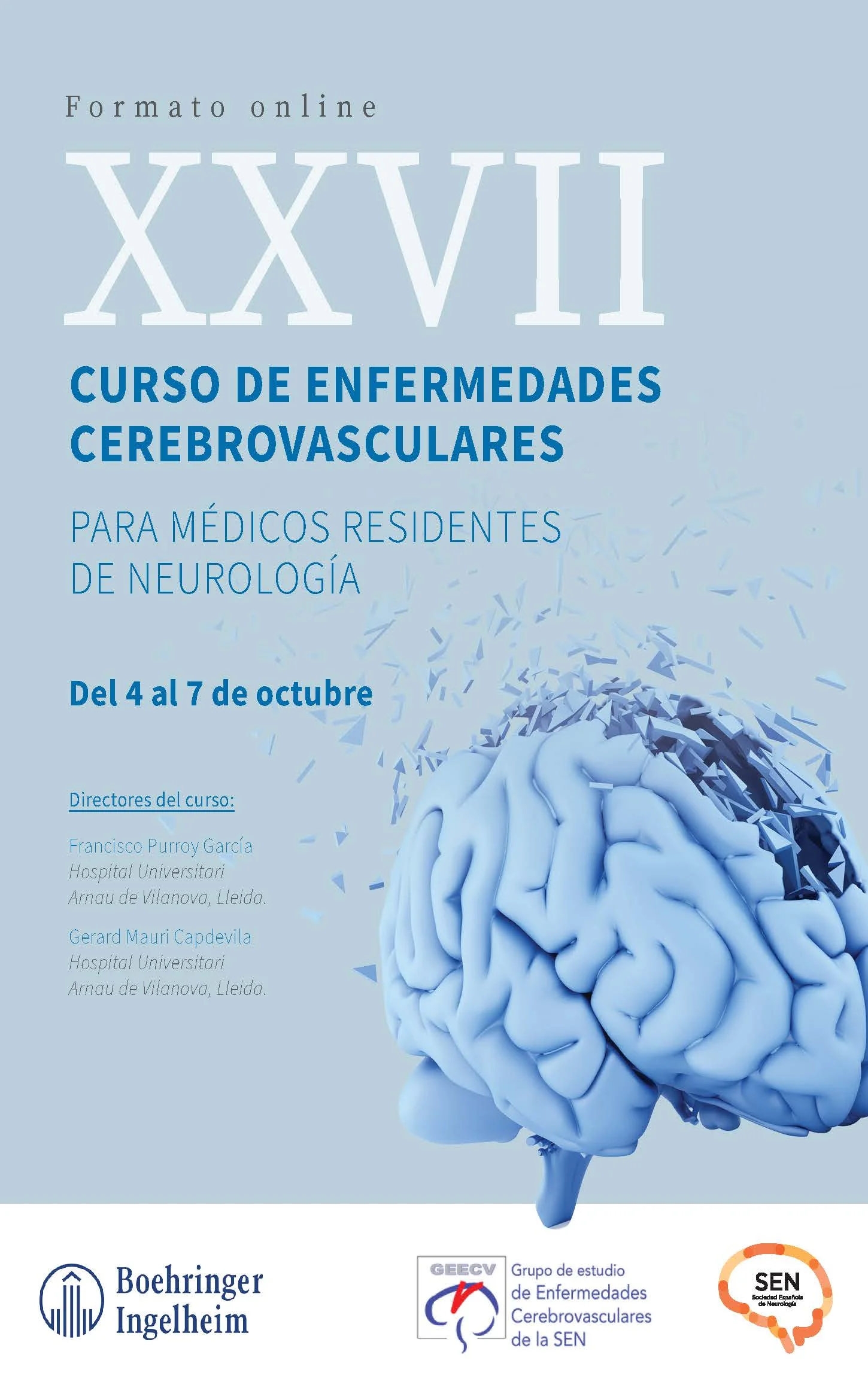 Más de 120 personas inscritas en el XXVII Curso de Enfermedades Cerebrovasculares organizado desde Lleida