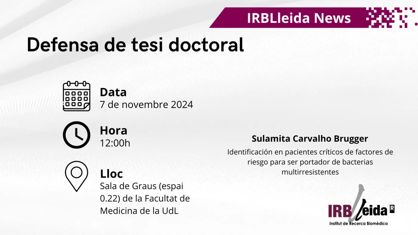 Lectura de tesis doctoral - Personal #IRBLleida