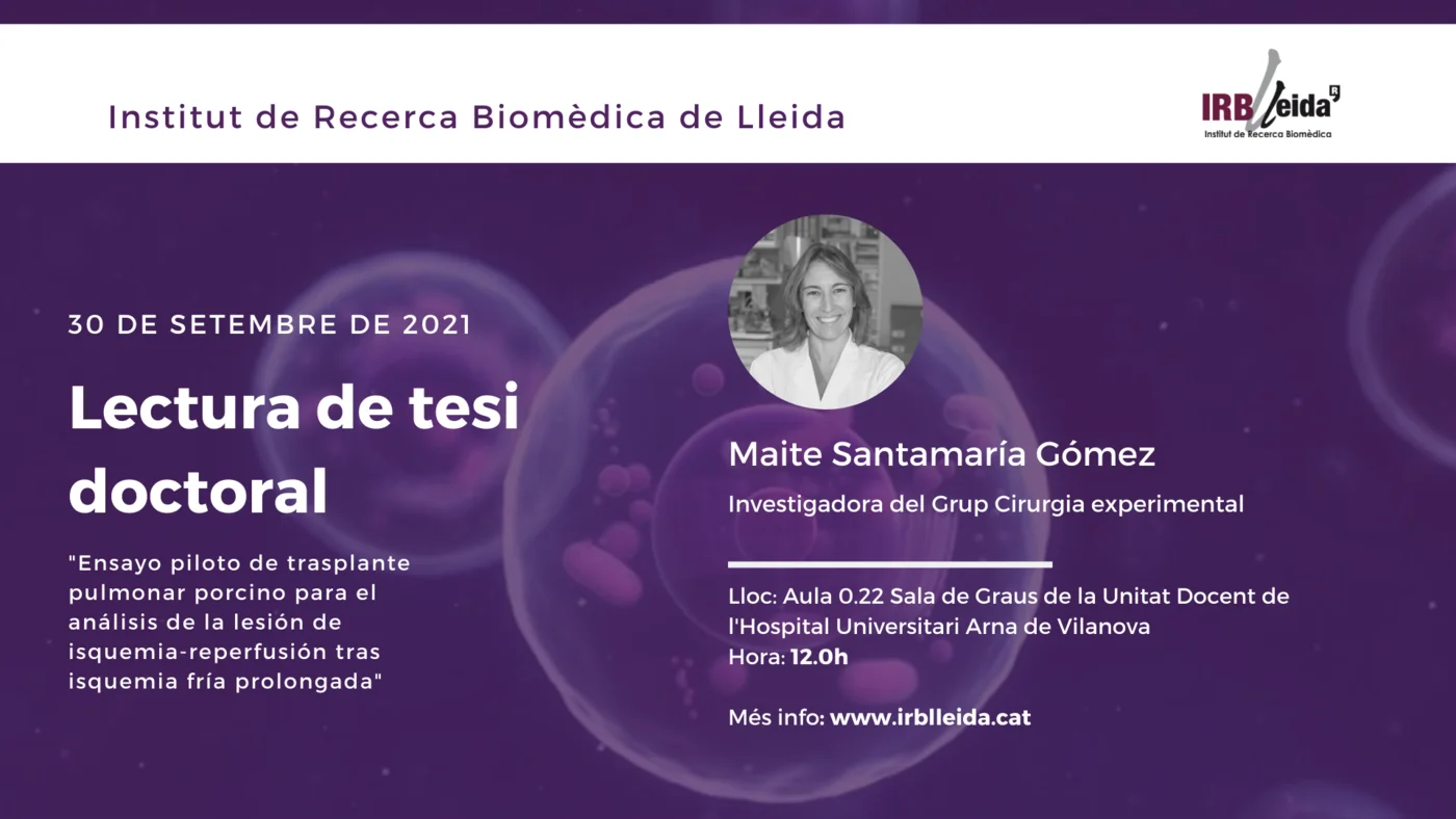 Doctoral thesis reading - Staff #IRBLleida
