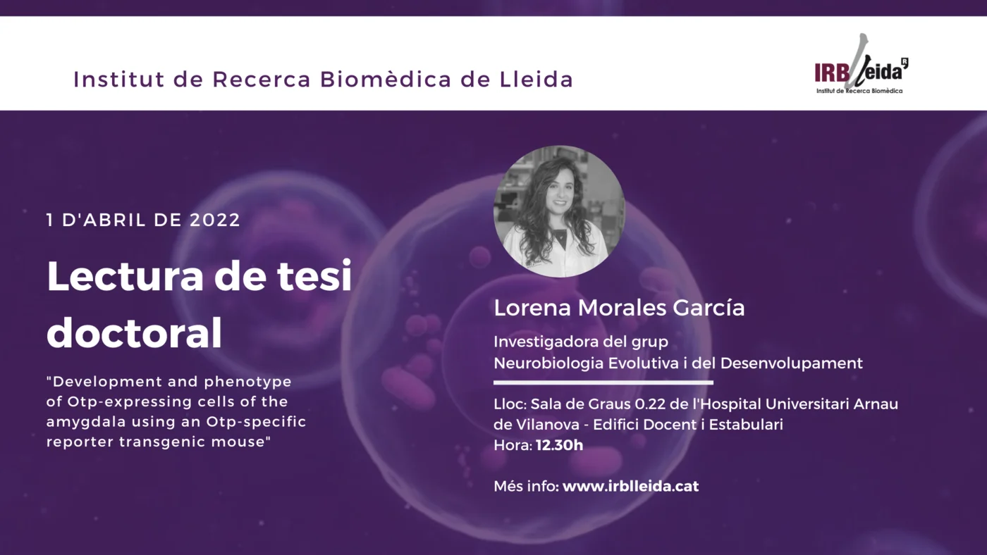 Doctoral thesis reading - Staff #IRBLleida