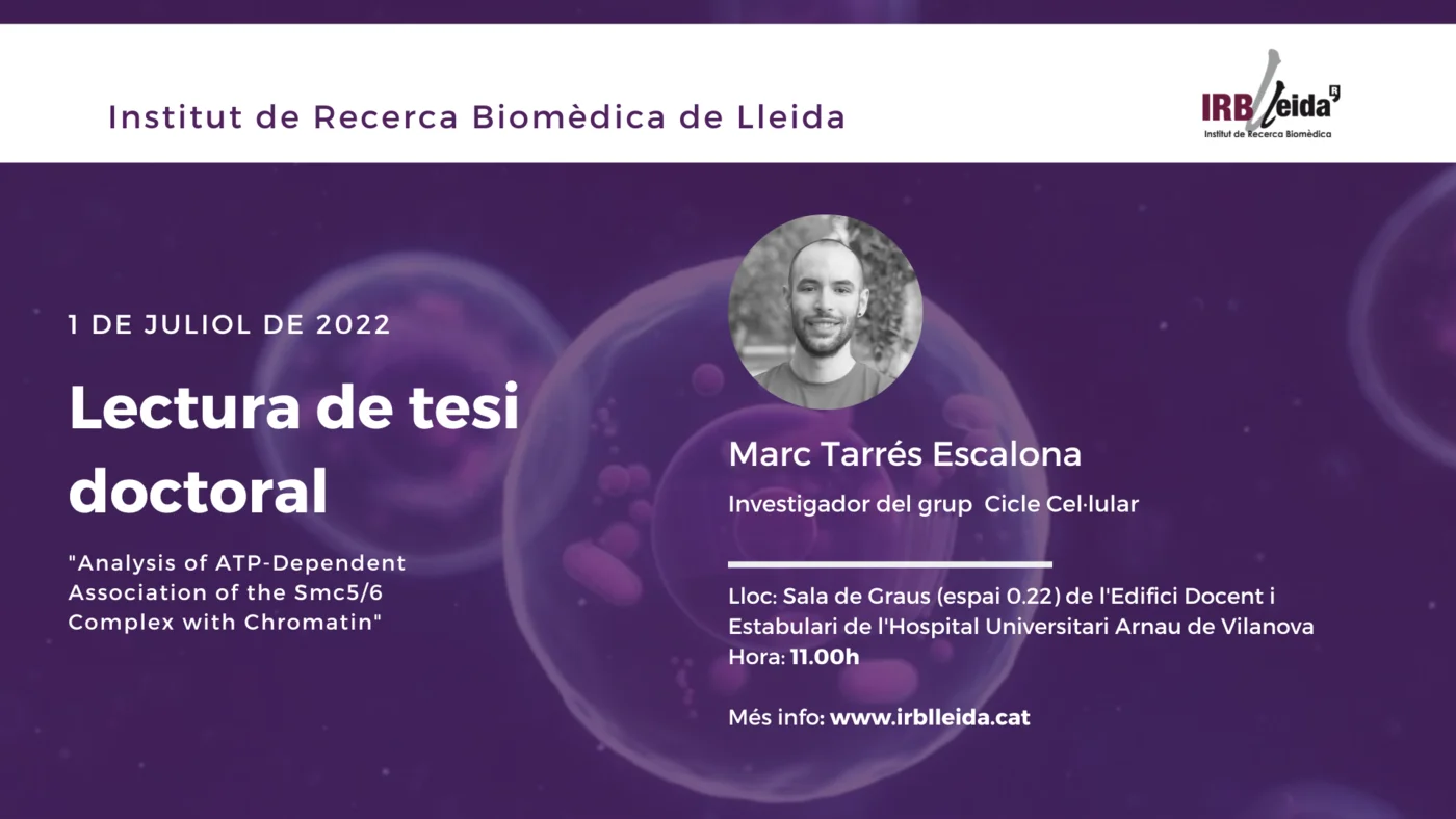 Doctoral thesis reading - Staff #IRBLleida
