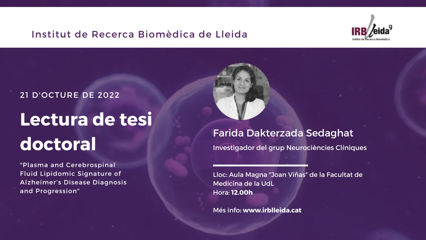 Doctoral thesis reading - Staff #IRBLleida
