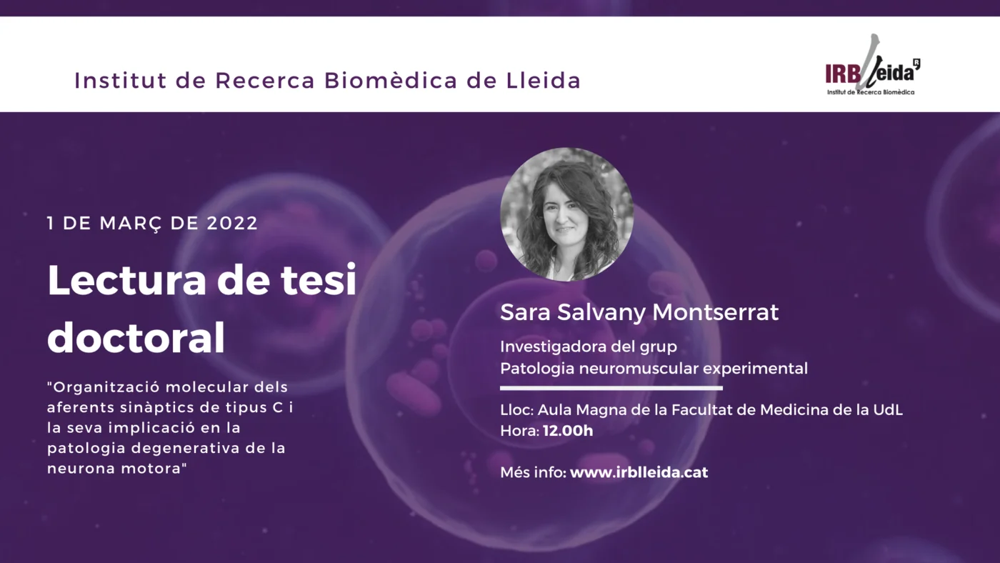 Doctoral thesis reading - Staff #IRBLleida