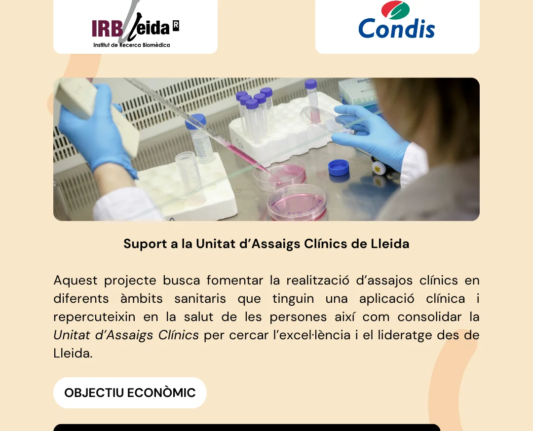 Inicio de la campaña del Redondeo Solidario 2025 de los supermercados Condis para el IRBLleida