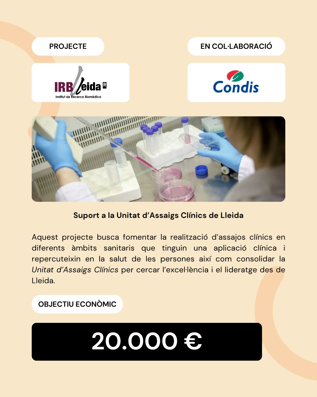 Inicio de la campaña del Redondeo Solidario 2025 de los supermercados Condis para el IRBLleida