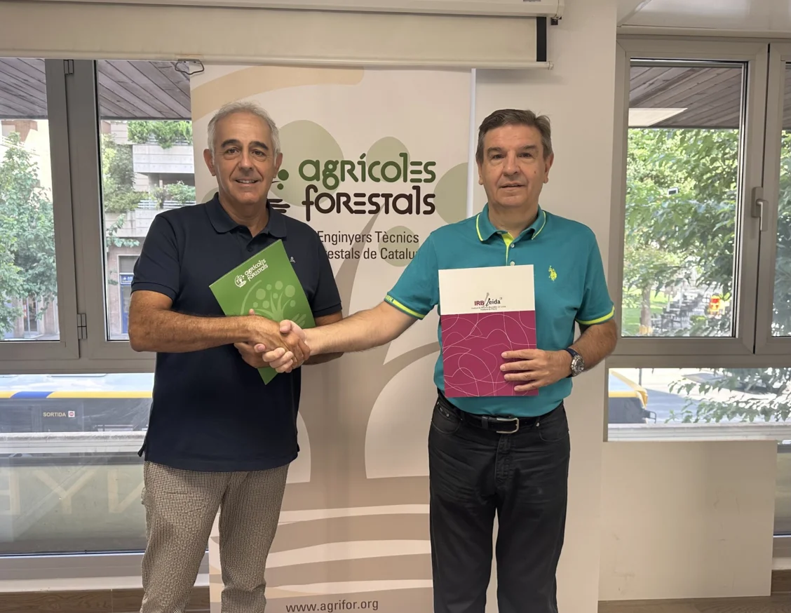 El Col·legi d’Enginyers Tècnics Agrícoles i Forestals de Catalunya (Delegació de Lleida) renova la col·laboració amb l'IRBLleida